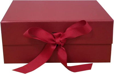 Bright Red Gift Box With Ribbon