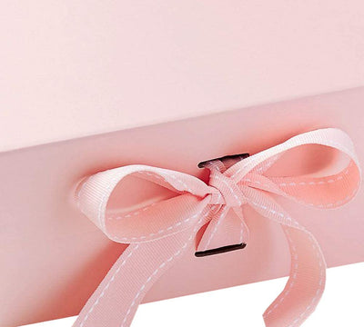 Premium Gift Box with Changeable Ribbon-A5-Pale Pink