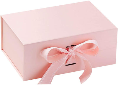 Premium Gift Box with Changeable Ribbon-A5-Pale Pink