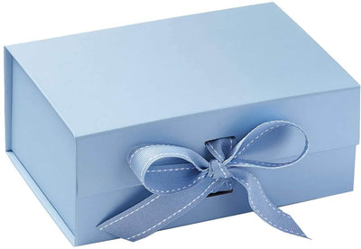 Premium Gift Box with Changeable Ribbon-A5-Pale Blue